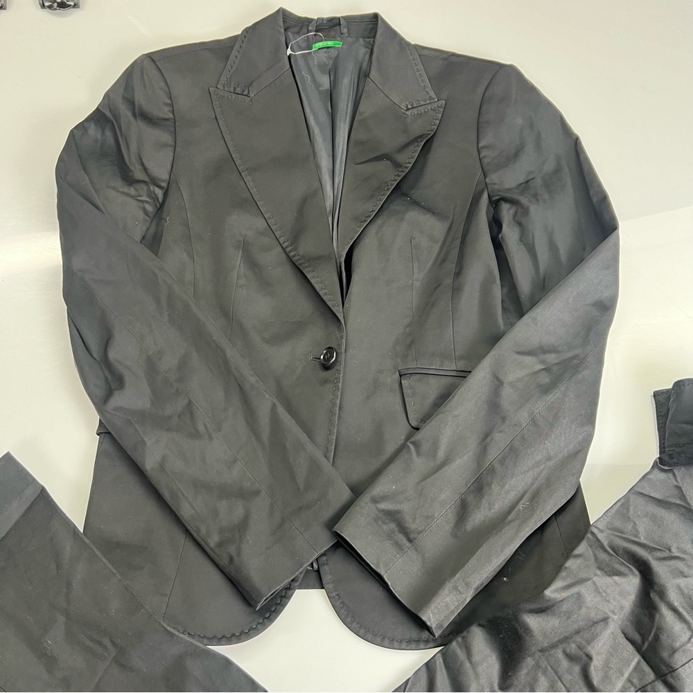 United Colors of Benetton women’s black blazer trouser set 44 L8-36 - Picture 7 of 9